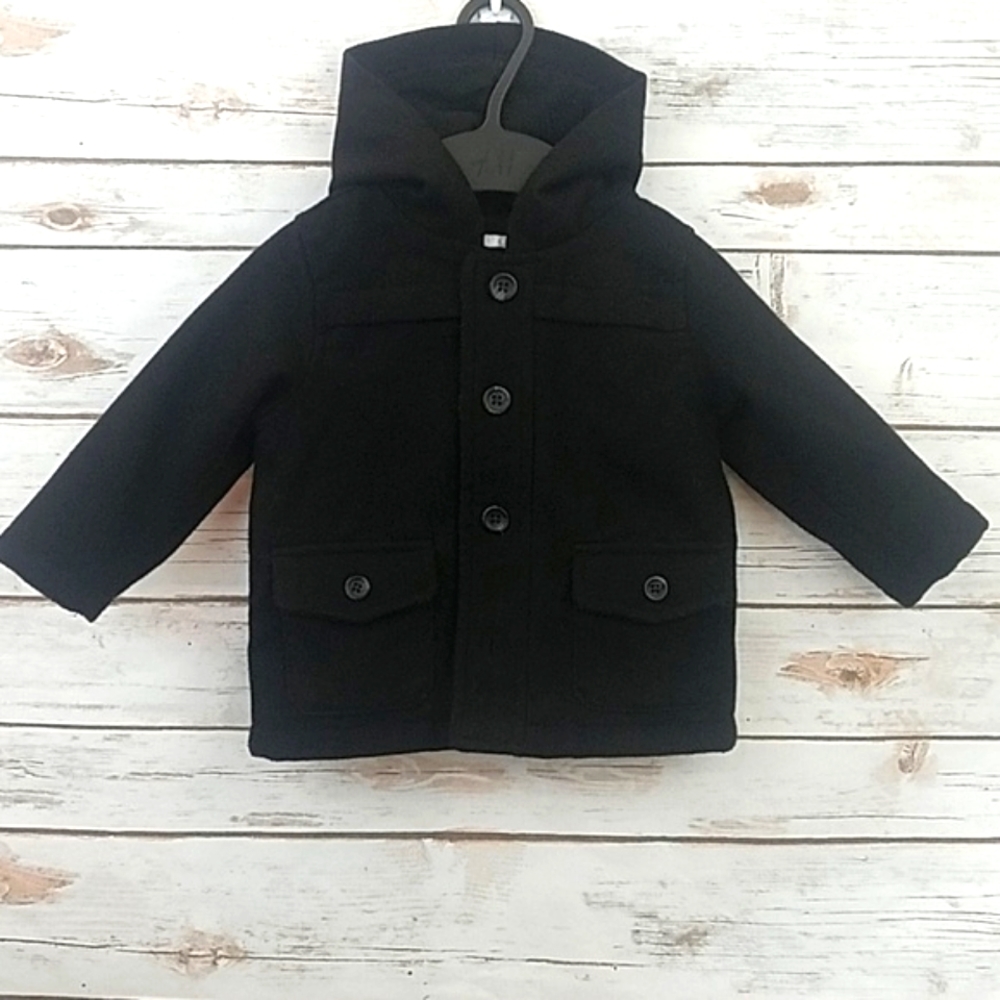 Old Navy Black Coat Size 12-18 Months